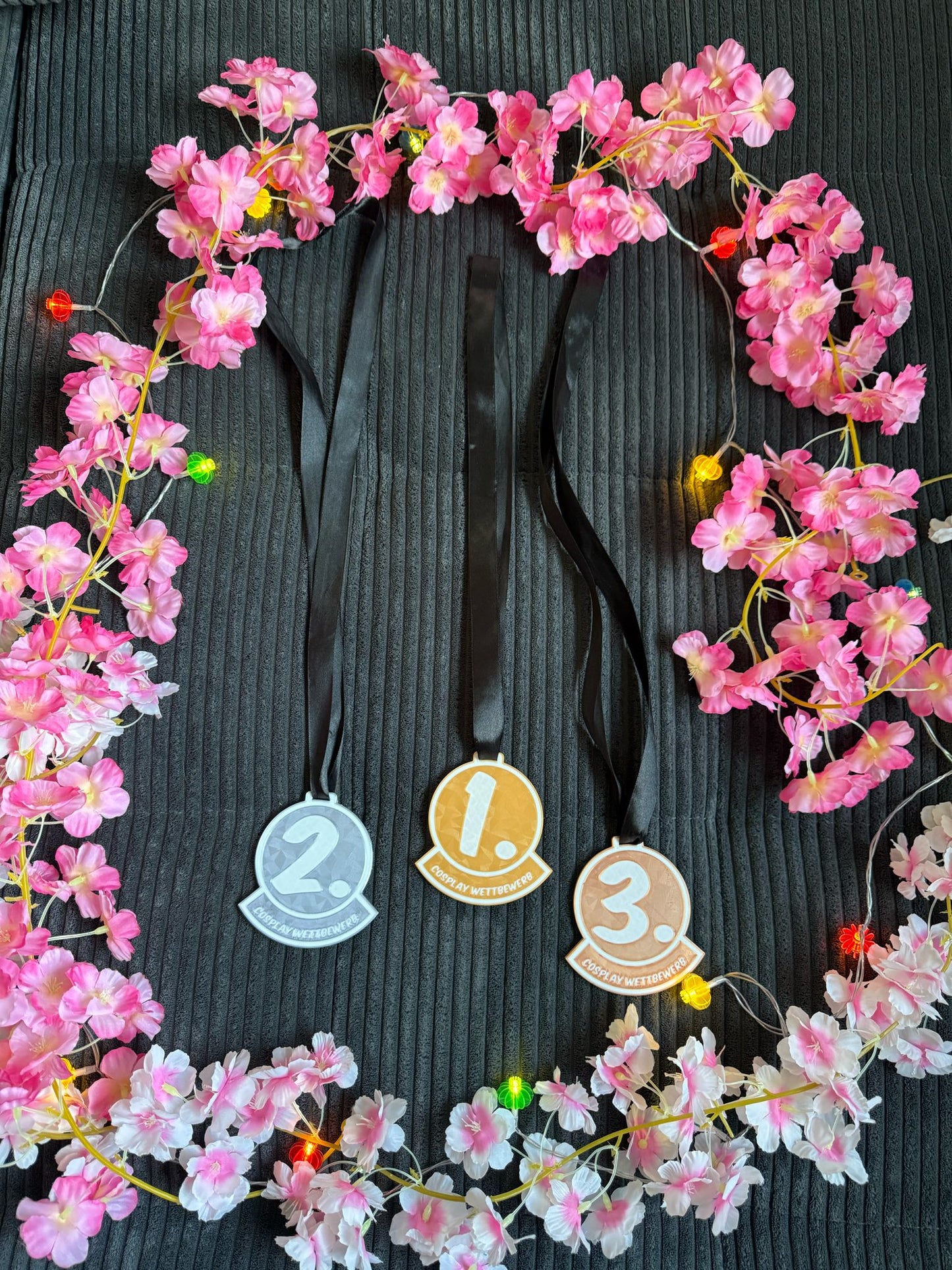 Medaillen in Gold, Silber und Bronze